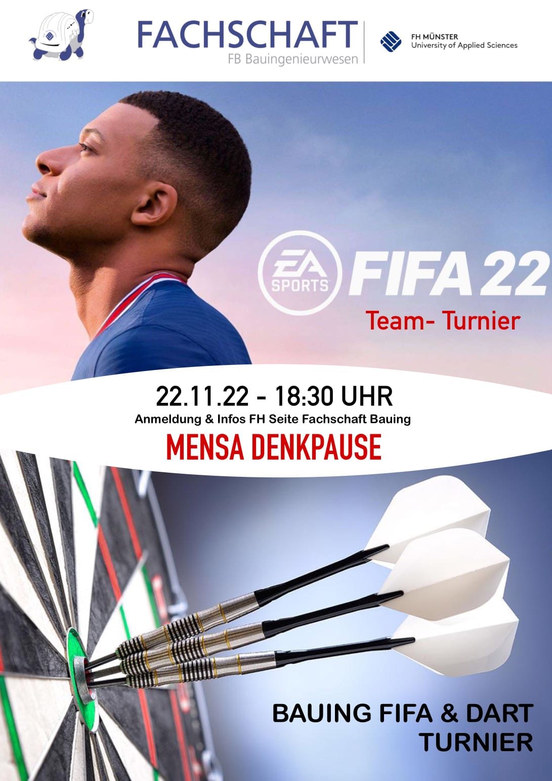 FIFA-Team and Dart-Turnier 2022 - Fachbereich Bauingenieurwesen