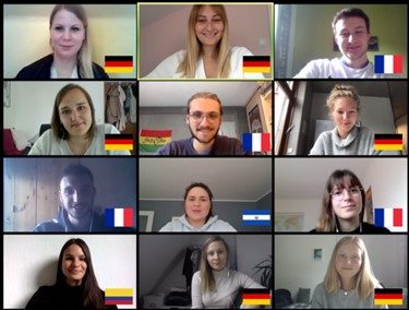 Abbildung des Projektteams während eines digitalen Team-Meetings