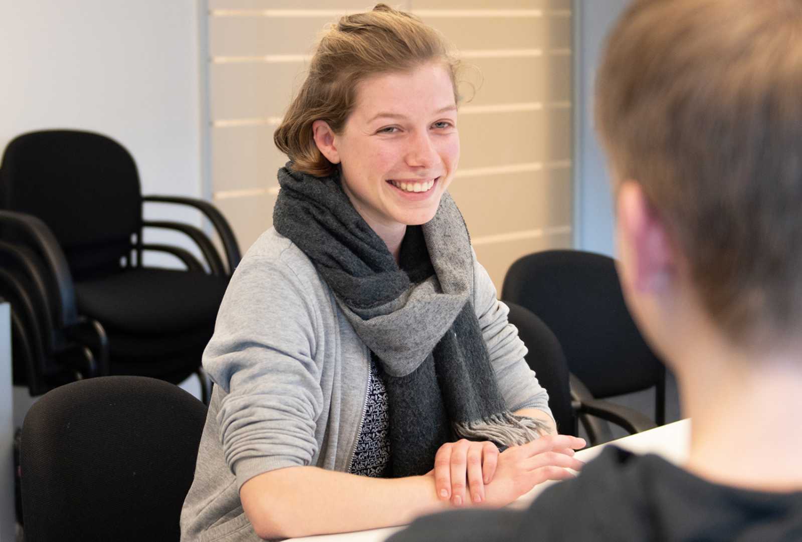  Megan Lumer fand gut, in dem Seminar die Perspektiven der Auszubildenden aus anderen Bereichen kennenzulernen. (Foto: FH Münster/Pressestelle)