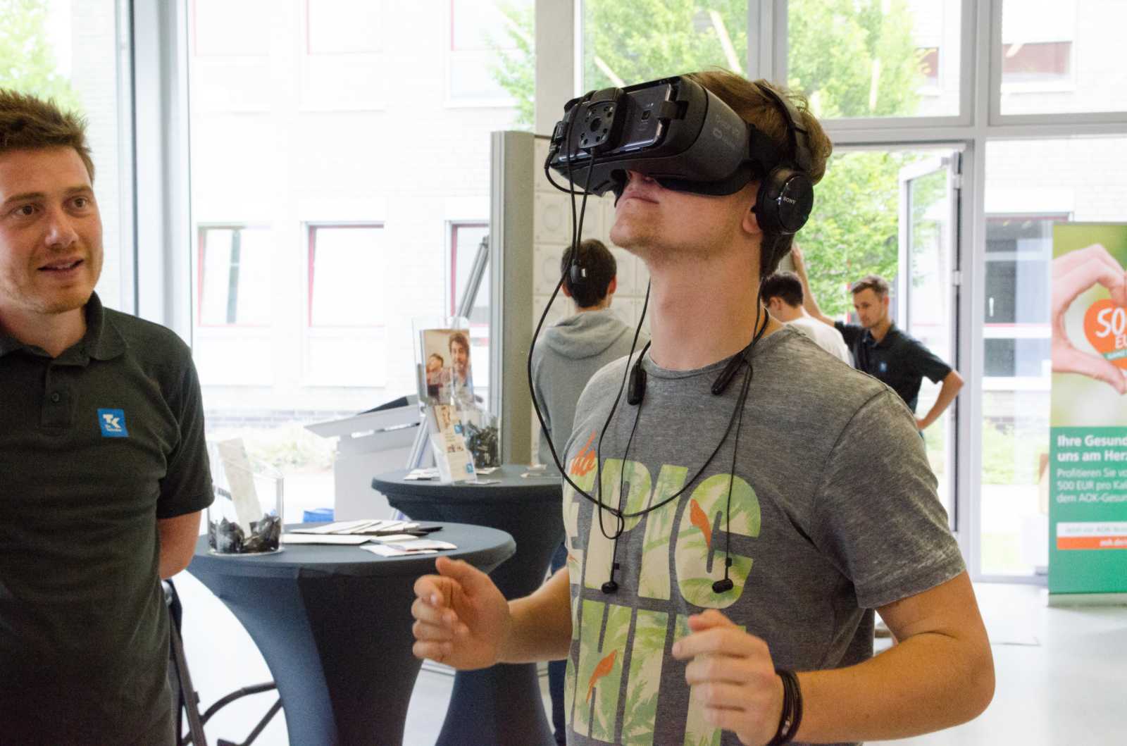 Auch in den Gesundheitsbereich hält Virtual Reality mittlerweile Einzug. (Foto: FH Münster/Theresa Gerks)