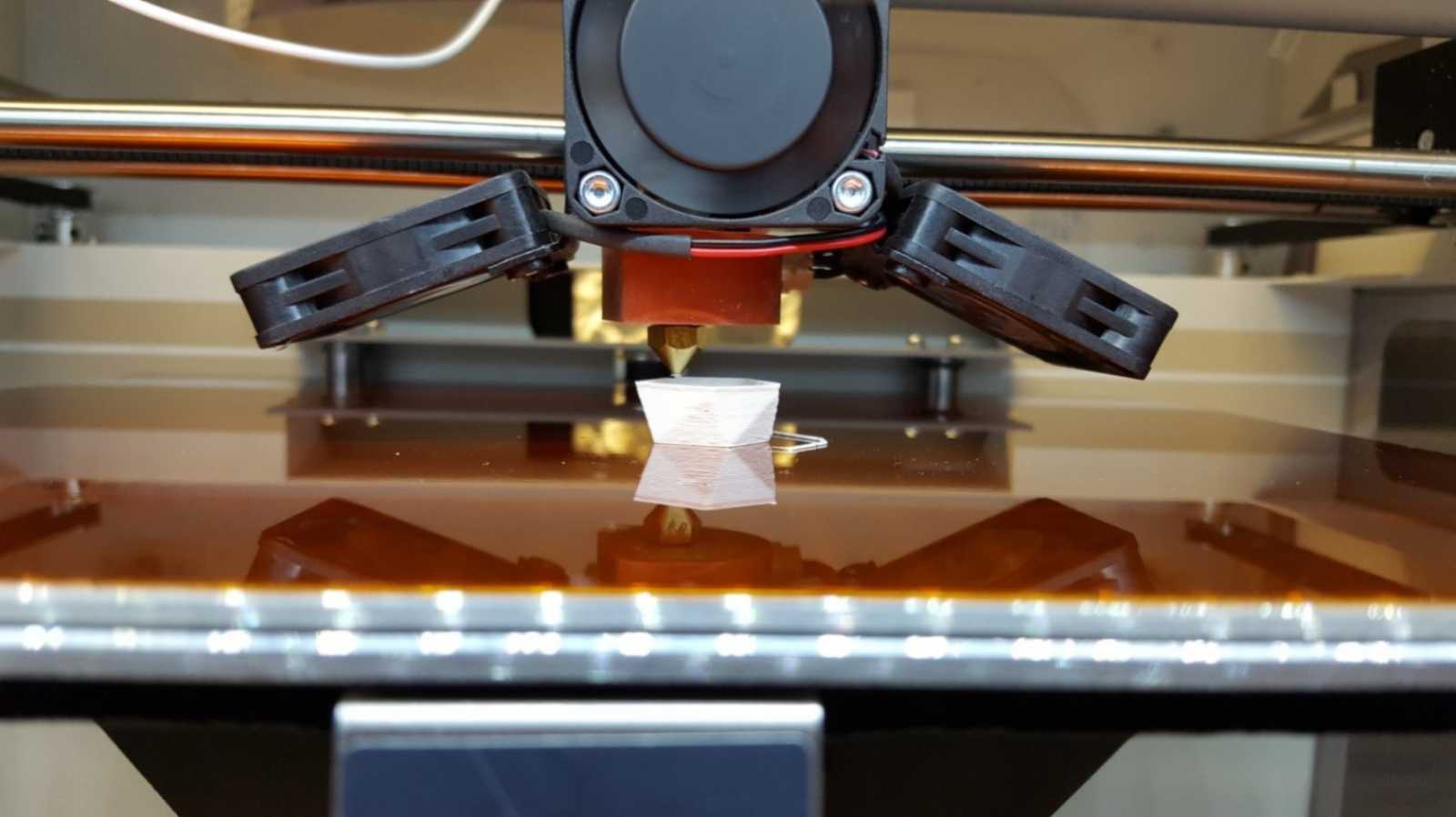 Der 3D-Drucker druckt Schicht für Schicht des keramischen Materials. (Foto: Cristina Galusca)