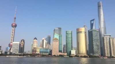 Die Skyline von Shanghai.