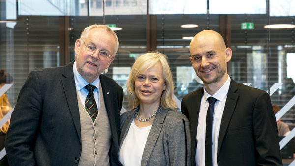 Prof. Joachim Gardemann, Petra Seyfferth, Dr. Jan Makurat von der FH Münster 