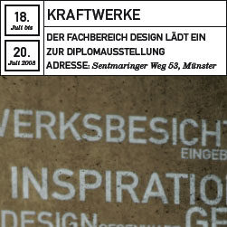 detail der einladungskarte, schriftprojektion auf betonwand